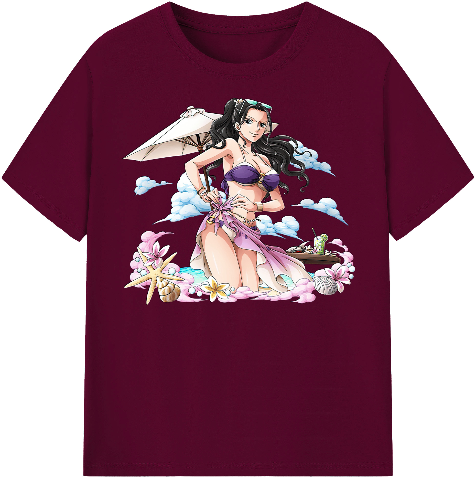 ワンピース ニコ・ロビン ONE PIECE Nico Robin レディースカジュアルプリントTシャツ（綿100％）